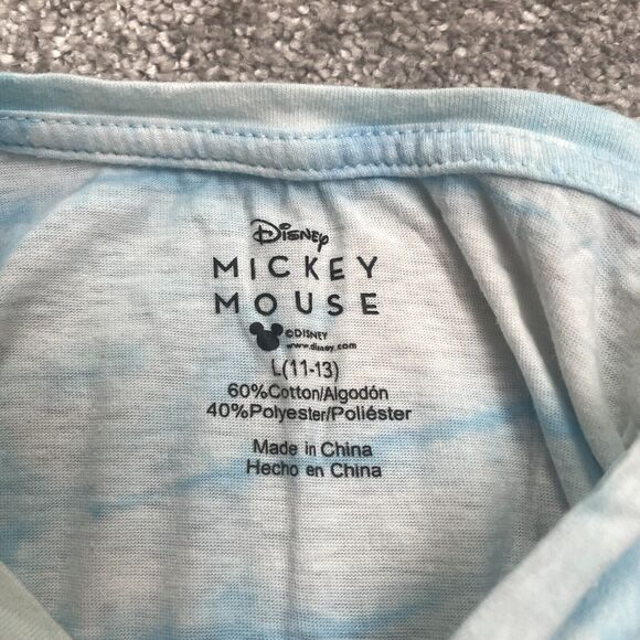 Disney Mickey Mouse Graphic Tank Top Juniors XXL Large Blue Tie-Dye Sleeveless - Picture 3 of 8